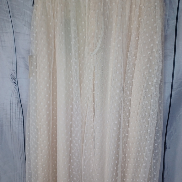 Lulus Yours Evermore Cream Swiss Dot Ruffled Midi Dress NWT - Picture 12 of 16